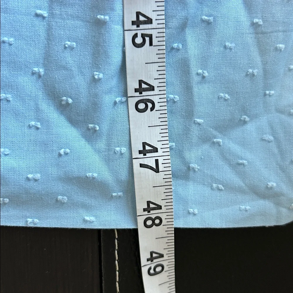 Lake Pajamas Lolly Dress in Morning Blue Swiss Dot Midi Pockets Sz S NEW - Picture 15 of 15